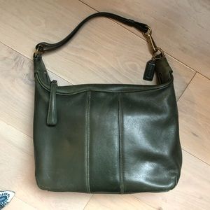 Vintage Green Coach Shoulder Bag